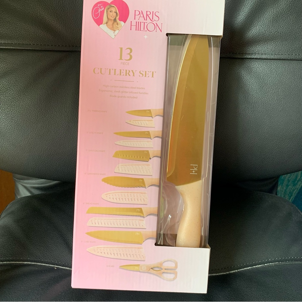 Paris Hilton Pink and Gold 13-Piece Cutlery Set